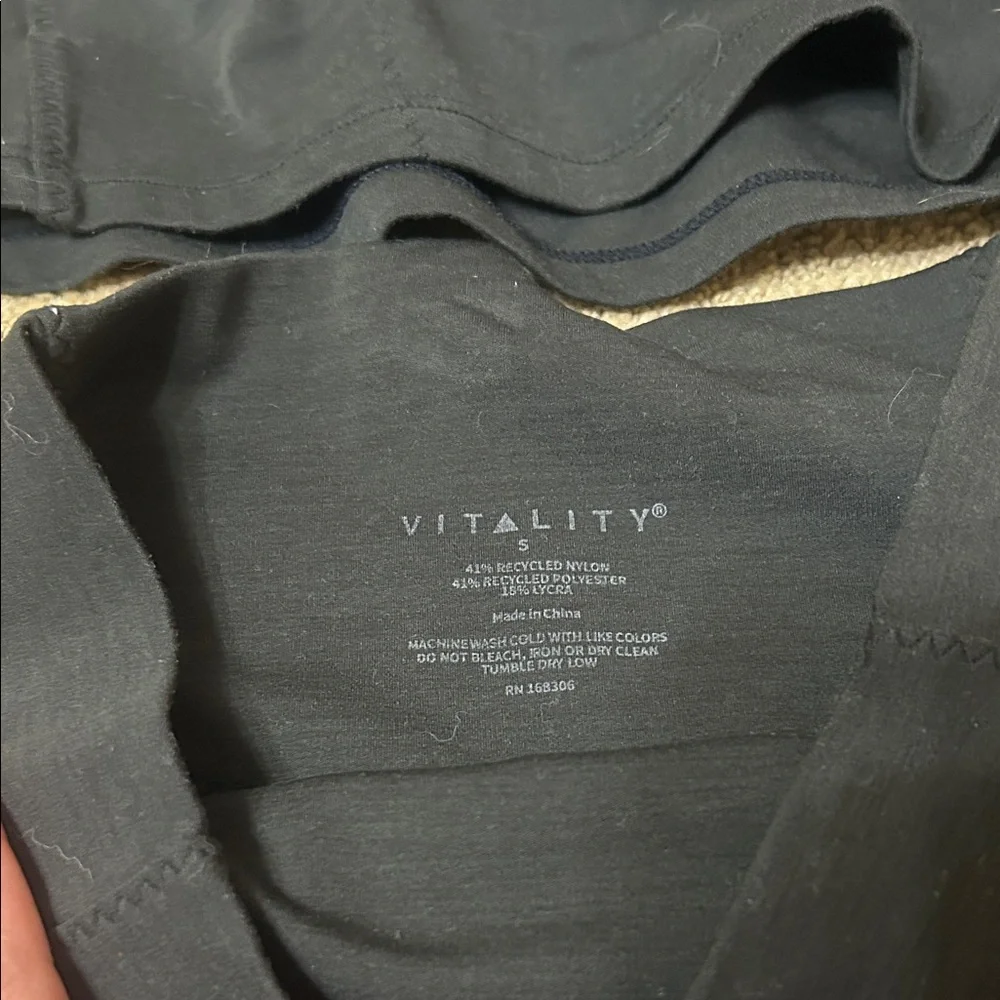 Vitality Black Spaghetti Strap and Leggings Set - Picture 2 of 4